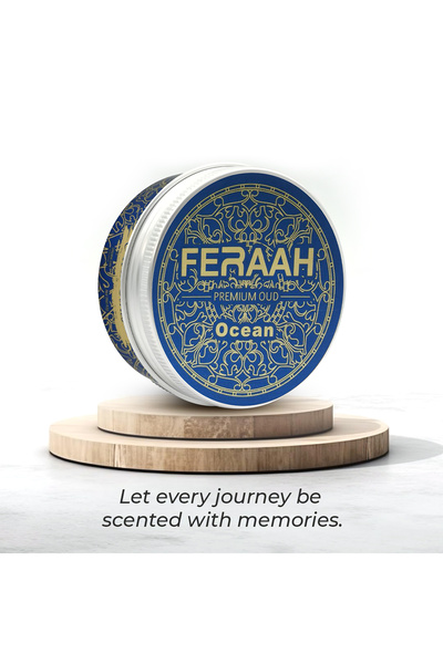 Generic Feraah Premium Oud Air Freshener Ocean 42g Fine Fragrance, Odour Removal & Relaxing Ambience