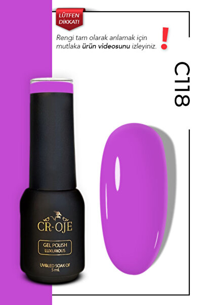 CROJE KALICI OJE Kalıcı Oje C118 - Mor (5 ML)