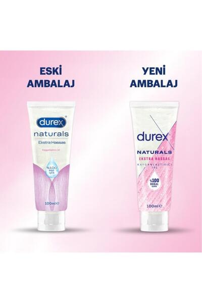 Durex Naturals Ekstra Hassas Kayganlaştırıcı Jel 100ml X2