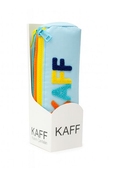KAFF 01109 Ice Blue Τρίκλινο Χρώμα Φερμουάρ Αδιάβροχο Bondit Υφασμάτινο Λούτρινο Μολυβοθήκη Μολυβοθήκη