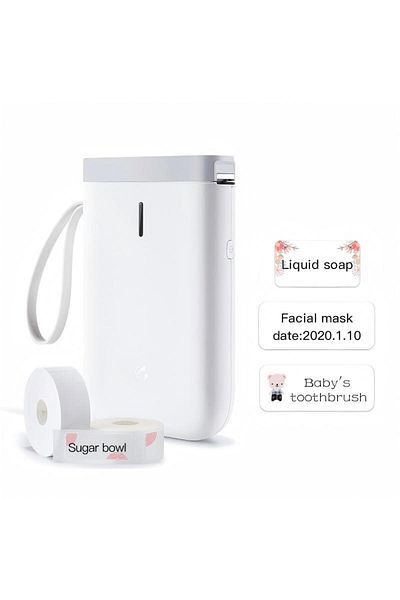 Generic Portable Label Marker Machine With 1 Roll Thermal Paper White