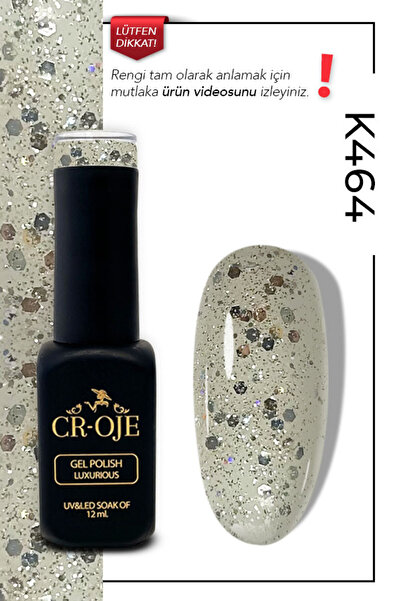 CROJE KALICI OJE Kalıcı Oje K464- Simli (12 ML.)