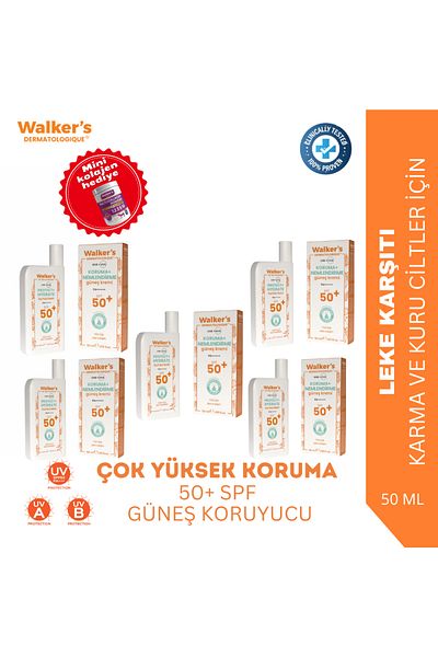 Walkers Spf50+ Anti-Blemish Very High Protection Facial Sunscreen - Anti-Aging (5-Pack)