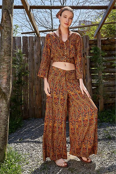 Los banditos Palazzo High Waist Loose Cut Trousers