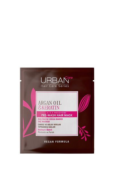 Urban Care Argan Oil&keratin Easy to Break Hair Nourishing Pre-Shower Hair Care Mask-vegan-50ml