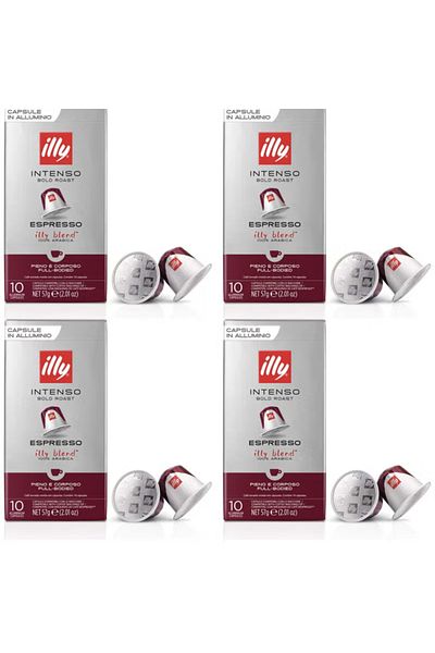 illy Intenso Bold Espresso Blend Coffee Nespresso capsules, Pack of 40 Capsules