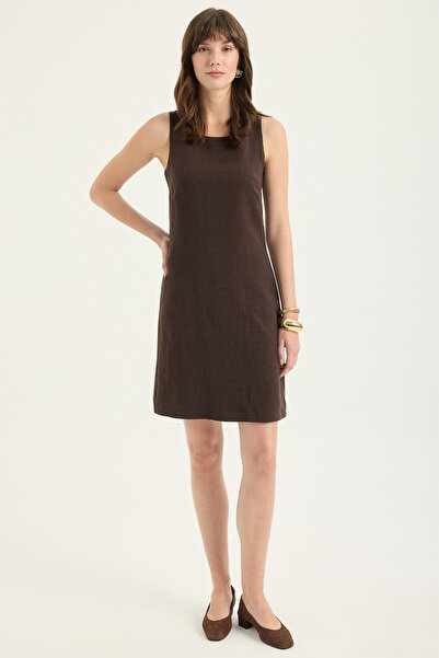 Masha Kate Rochie scurtă din in slim fit