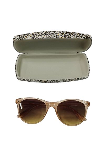 bonjorno aksesuar Patterned Glasses Case for Sunglasses (Strict) with Cleaning Cloth Gift