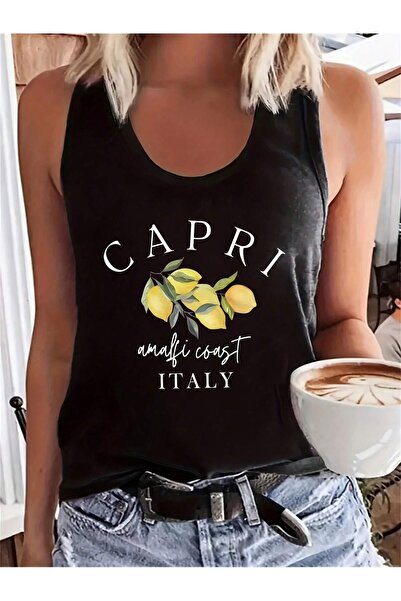 NOFLEN Γυναικείο μπλουζάκι με στάμπα με λαιμόκοψη