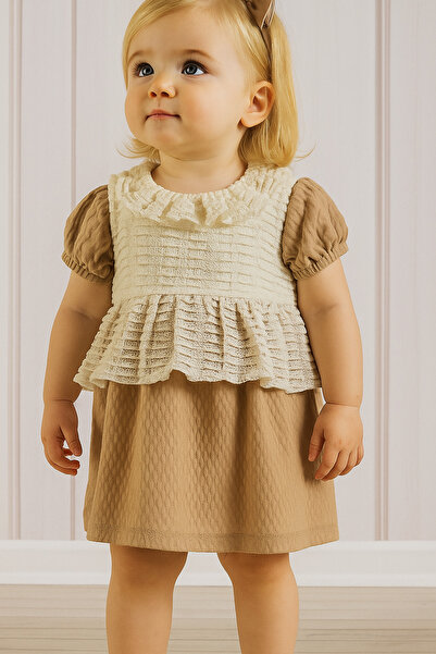 Carmin Baby Short Sleeve Laced Baby Girl Dress