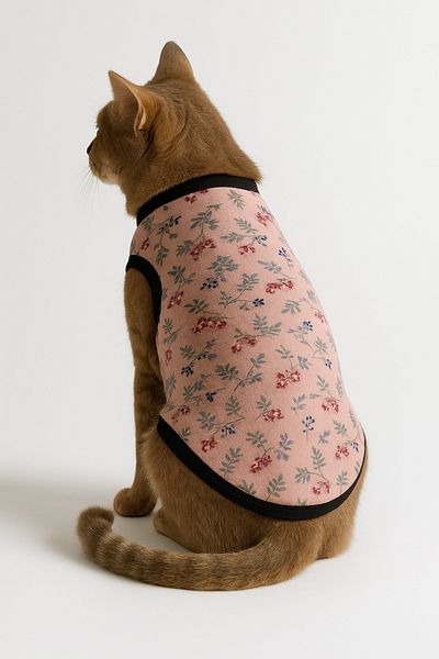 Monopetz New Season Safe Dog and Cat Undershirt - Pink Floral - Size Xs
