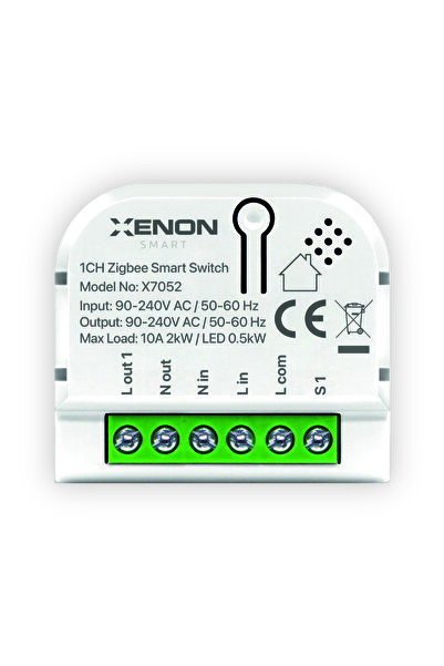 Xenon Smart Akıllı ZigBee 3.0 Anahtar 1 Kanal Mobil Uygulama ile Kontrol Alex...