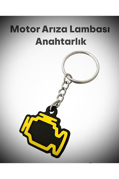 SHHOBİ Car Engine Fault Lamp Keychain - Car Engine Warning Light Keychain Car Accessory