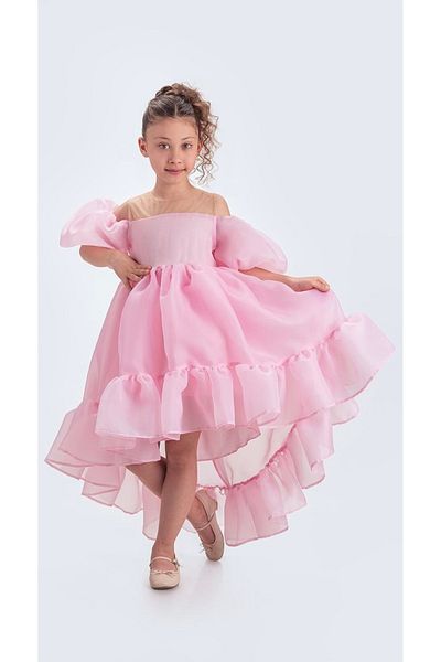 Baby BabyAden coada Carolina țesătură mâneci balon joase ziua de naștere rochii de seară costum rochie copil fetiță