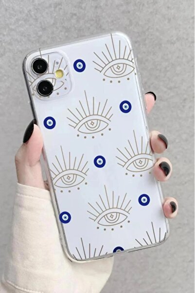 3GEN CASE iPhone 11 Compatible Evil Eye Patterned Transparent Silicone Case