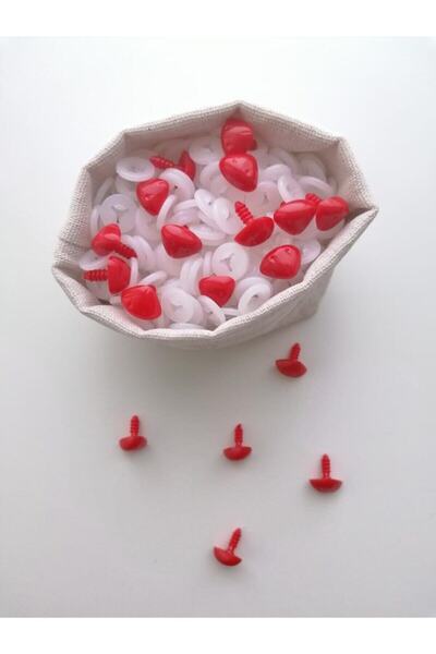 Sihirlihalka أميجورومي رأس لولبي أحمر 12 مم (50 قطعة)