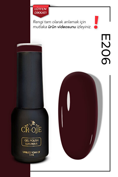 CROJE KALICI OJE Kalıcı Oje E206 - Koyu Bordo (5 ML)