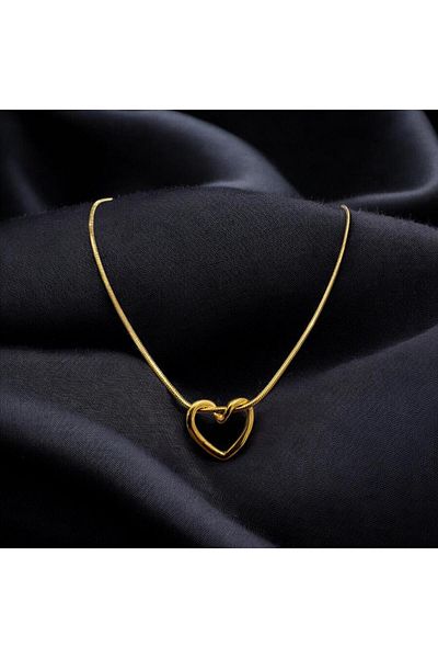 stainless steell Minimal Heart Steel Necklace