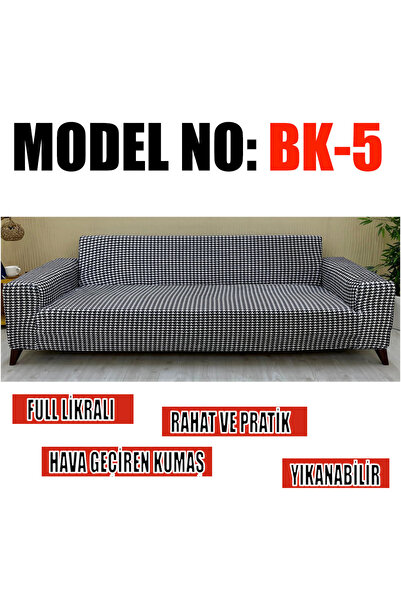 KILIFSAN Desenli̇ Kadi̇fe Kumaş Üçlü & Çekyat Koltuk Kilifi