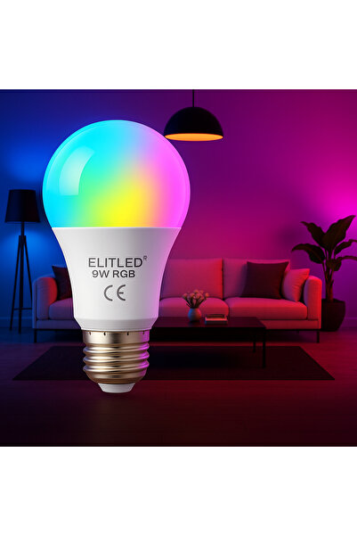 ELİTLED Elitled Uzaktan Kumandalı RGB 9W Led Ampul