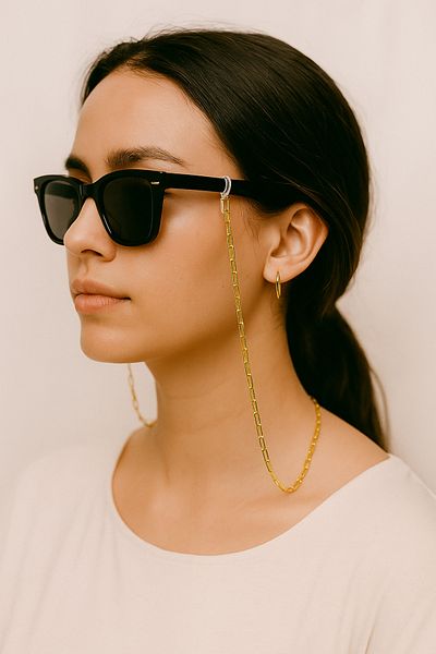 Narflake Basic Ring Interlocking Anti-Tarnish Steel Glasses Chain – Stylish and Durable Chain Accessory