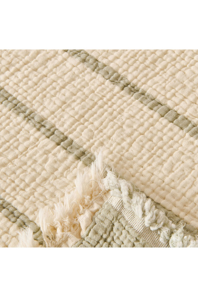 Evidea Soft Serena Double Bedspread - Ecru / Khaki - 230X250 cm