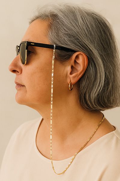 Narflake Stylish Gold Color Tarnish Steel Glasses Rope – Women Men Unisex