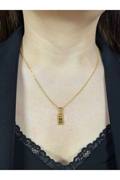 kuyumcu nurettin 3,80 gr (GRAM) Has Külçe Kolye 22 Ayar Altın 50 Cm