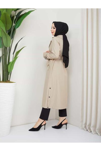 MODA Bondit Fabric Gtrenc0003 - Trench Coat with Fencing Detail