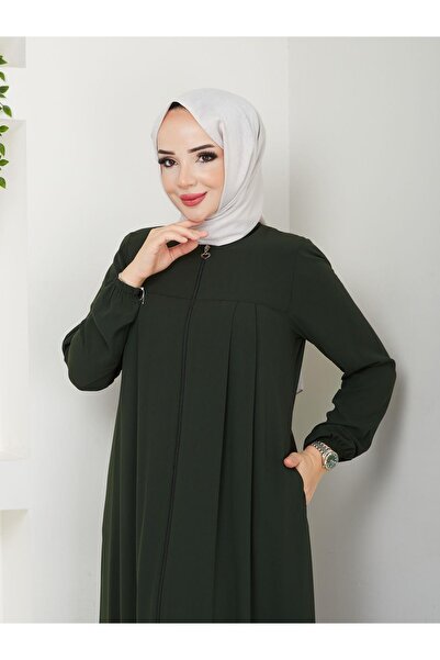 MODA فستان صيفي من حرير المدينة مع رداء الحج والعمرة الكاجوال