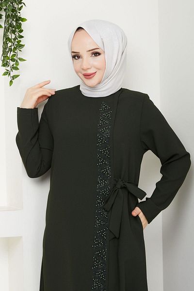 ESLEMNUR Pearl Yandan Tie Petek Ferace En2098