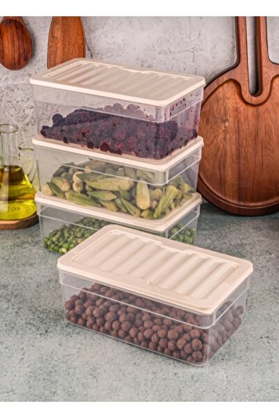 VİZYON Refrigerator Organizer with Horizontal Lid Ice Cooler Container Storage Container