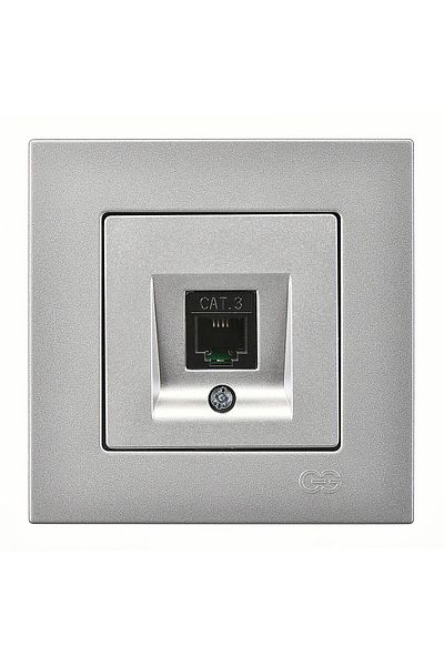 Günsan Elektrik Günsan Eqona Silver Numeris Telephone Socket (Cat3)