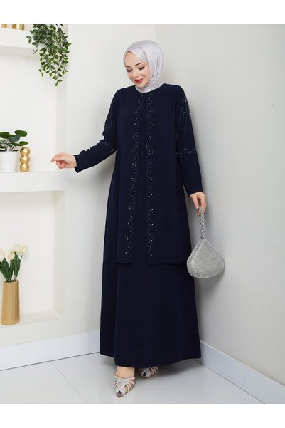 ESLEMNUR Rochie pentru mama marime mare Yelpaze Stone