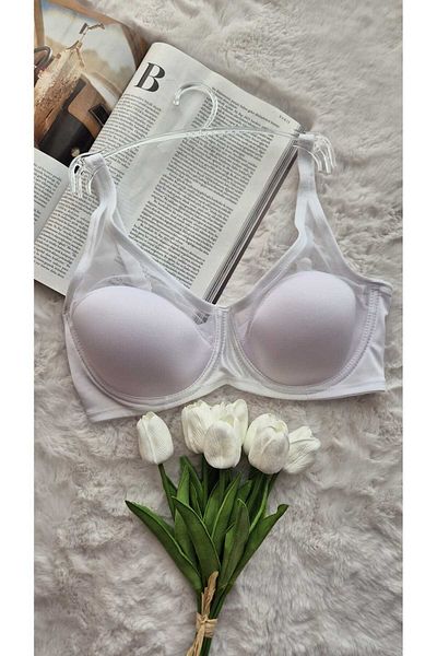 HS İÇ GİYİM Women's White Gathering Minimizer Underwire Soft Bra