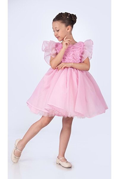 Mnk Baby&Kids Maronia Girl's Princess Model Evening Dress - M00746 Pink