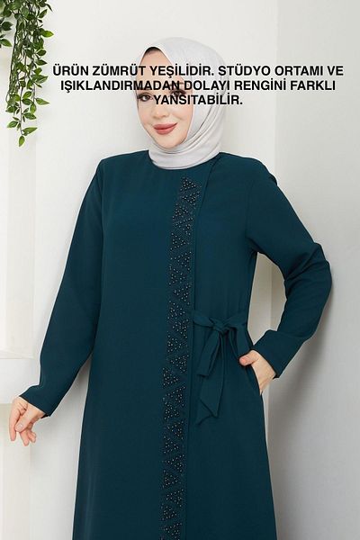 ESLEMNUR Pearl Yandan Tie Petek Ferace En2098