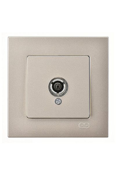 Günsan Elektrik Günsan Eqona Metallic Beige Tv Socket (Transition-Finished)