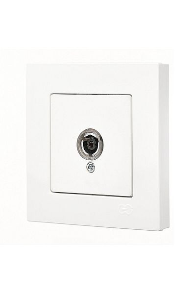 Günsan Eqona White Tv Socket (with Toggle-Lip)
