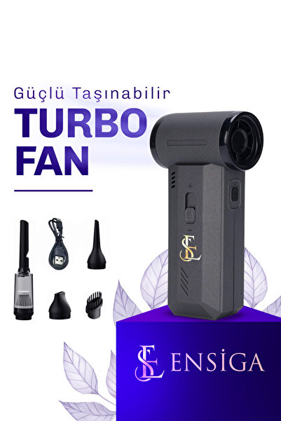 EN SİGA Güçlü Taşınabilir Turbo Fan 130000 Rpm 4000MAH Tip-C Şarj Edilebilir ...