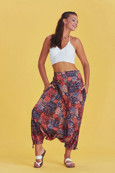 Los banditos Natural Buttoned Women's Baggy Trousers with Pockets