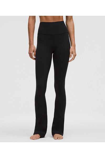 VibeGaia Leggings negri Mini Flare Talie înaltă Regulară Spaniolă