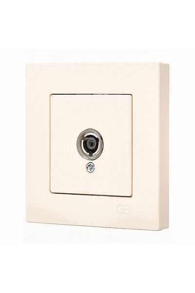 Günsan Eqona Cream TV Socket (PASS-TOP)