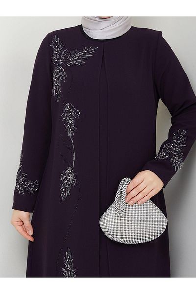 ESLEMNUR Plus Size Leaf Stone Mother Dress En7008