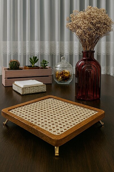 arykanda صينية هازران ريفية ذات قدم ذهبية من Aaharp وعرض راتان