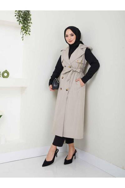 MODA Long Vest Bondit Fabric Gbyelek0001