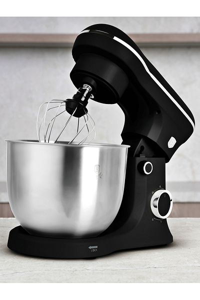 Berlinger Haus Stand Mixer Food Processor Kitchen Machine 1500 W Matte Black Collection 5 Liters 3 Hooks