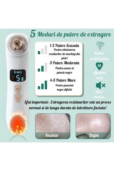 oemco Kalepo® Aparat Profesional Pentru Puncte Negre, Cameră Video Hd Încorporata, Ușor De Utilizat
