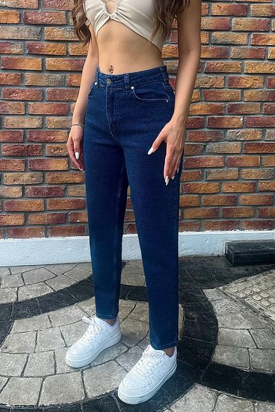 BİKELİFE Women's High Waist Boyfriend Lycra Jeans