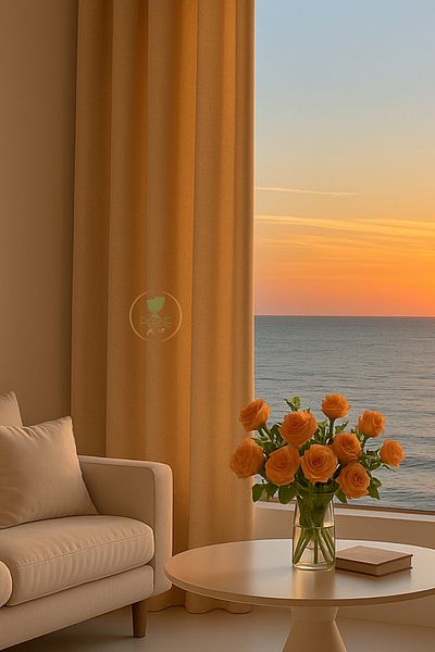 Perdeplus Linen Plain Sunshade Curtain - Washed
